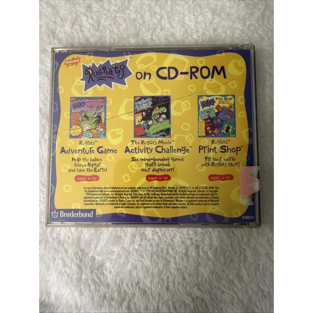 The Rugrats Movie Activity Challenge PC CD ROM Computer Windows Game 1998 Vtg
